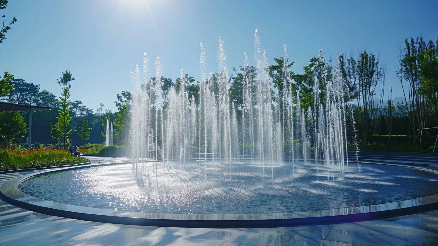 Resorts and hotel courtyards